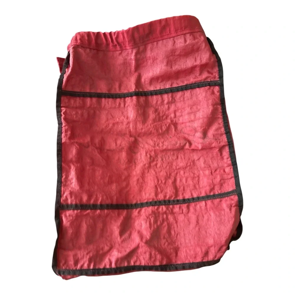 Eddie‎ Bauer Red Nylon Cinch Drawstring Backpack Bag Since 1920 Logo Lightweight